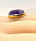 Bague en or jaune 18 carats, scarabée en améthyste mobile