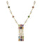 Collier BULGARI - Collier Allegra en or jaune, pierres de couleur, perles et diamants 58 Facettes