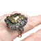 Bague 55 Bague début en or et argent avec saphir et citrine 58 Facettes Q133B (950)