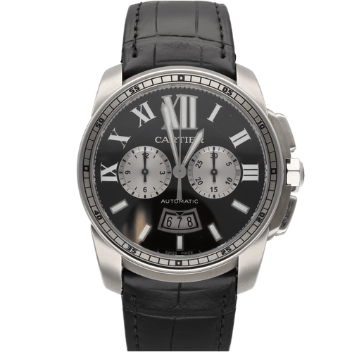 Montre Montre Cartier Calibre Chronographe en acier – 42 mm – Automatique – Full Set 2021 – Ref. 3578 58 Facettes