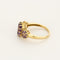 Bague 55,5 Bague en or jaune et améthystes 58 Facettes ALE4646