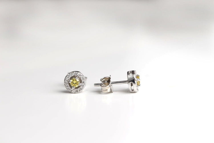 Boucles d'oreilles Boucles d'oreilles saphirs jaune diamants 58 Facettes
