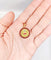 Pendentif Pendentif médaille d'amour 23mm or 18k diamant et rubis calibrés : "+ qu'hier - que demain" maison AUGIS 58 Facettes A06031