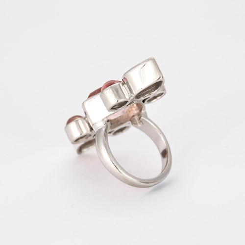 Bague Bague or blanc Marquise Rose 58 Facettes LP978/14