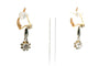 Boucles d'oreilles Boucles d'oreilles Art Déco or jaune serties de saphirs blancs 58 Facettes B773