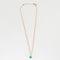 Collier Collier or jaune La Brune et La Blonde émeraude 58 Facettes 43166