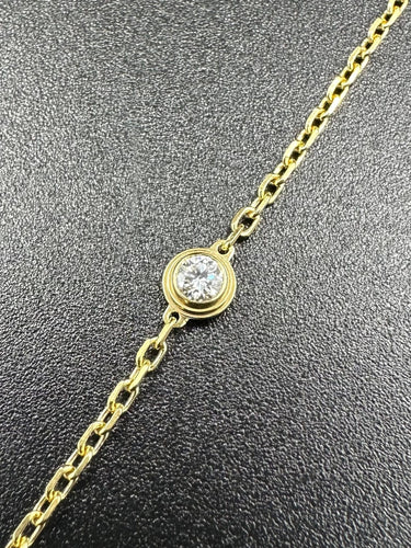 Bracelet CARTIER. Collection "Diamants légers", bracelet or jaune et diamant 58 Facettes
