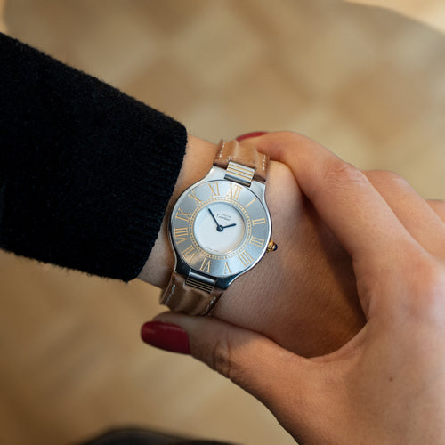 Montre CARTIER - Montre Must 21 - Cadran ivoire - Moyen modèle 58 Facettes