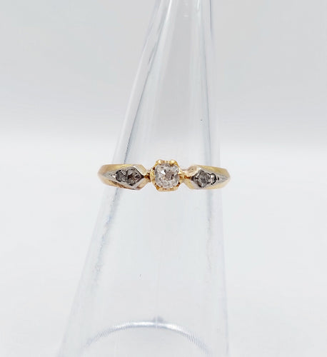 Bague 49.5 Bague antique or rose diamant taille ancienne (circa 1900) 58 Facettes A05142