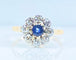 Bague Bague marguerite en or blanc en saphir et diamants 58 Facettes AB476