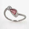 Bague Bague en or blanc avec saphir Padparadscha et diamants 58 Facettes 39035113