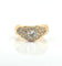 Bague 56 Bague ondulée or jaune et diamants 58 Facettes