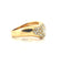 Bague 56 Bague ondulée or jaune et diamants 58 Facettes