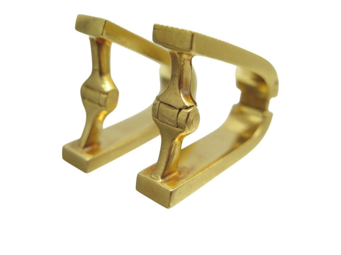 Boutons de manchette boutons de manchettes guilloches pointes de diamant or jaune 18k 12gr links 58 Facettes 271267