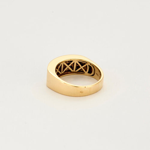 Bague 57 Bague jonc or jaune et diamants 58 Facettes GU252-1