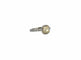 Solitaire en diamant jaune certifié fancy yellow , or blanc 18 carats