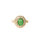 Bague 52 Bague marguerite émeraude diamants en or jaune 58 Facettes