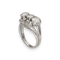 Bague 54 Bague en or gris 18K avec 2,50 ct de diamants taille ancienne – Vers 1950 – Taille 54 58 Facettes