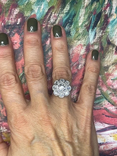 Bague Bague diamants, début XXéme, travail Français 58 Facettes