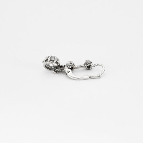 Boucles d'oreilles Boucles d’Oreilles Dormeuses Or blanc Diamants Époque Art Déco 58 Facettes 240 726