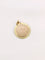 Pendentif Médaille amour Augis ronde striée Plus qu'hier moins que demain or jaune diamant rubis 58 Facettes J484