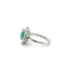 Bague 53 Bague Marguerite Or blanc Émeraude 1,69 carats et Diamants 58 Facettes 1.0000493/1