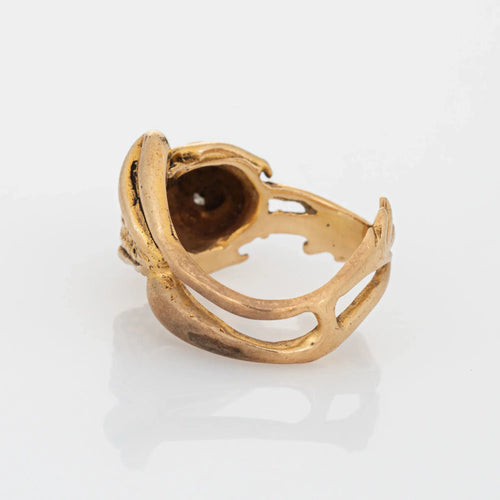 Bague 52 Bague Grenouille Vintage Or Jaune Pieds Palmés 58 Facettes G12691