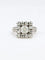 Bague 53 Bague or blanc diamant coussin taille ancienne 0,8 ct 58 Facettes J352