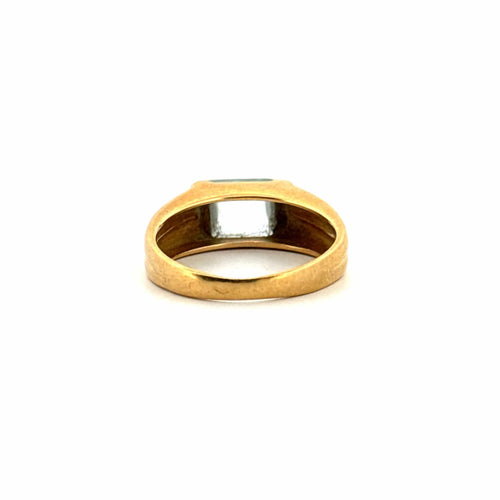 Bague 54 Solitaire Or Jaune & Aigue Marine 58 Facettes 60-GS35808-2