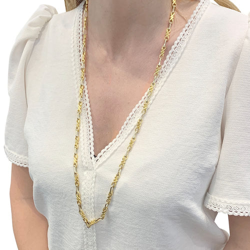 Collier Sautoir et bracelet Hermès, deux ors. 58 Facettes 33857/58