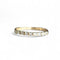 Bague 58 Demi-alliance sertie de diamants ronds brillants en or jaune 18 carats 58 Facettes 361