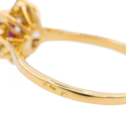 Bague 58 Bague Pompadour Or jaune Saphir rose 58 Facettes 3241062CN
