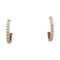 Boucles d'oreilles Paire de petites créoles en or rose, diamants. 58 Facettes 34100
