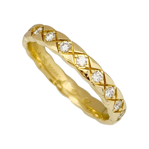 Bague 54 Bague alliance Chanel, "Coco Crush", or jaune, diamants. 58 Facettes 33650