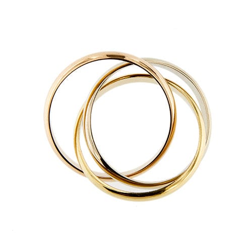 Bague 59 CARTIER - Alliance Trinity 3 ors 58 Facettes 36507