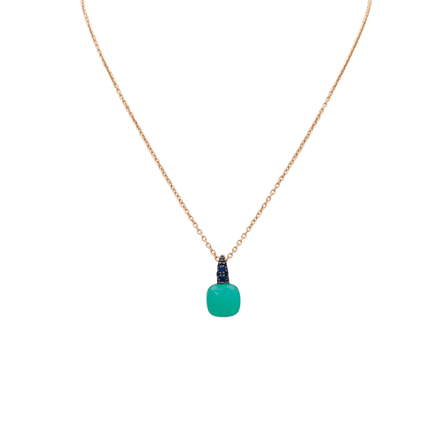 Collier Collier Pomellato "Capri" or, chrysoprase, saphirs. 58 Facettes 34311
