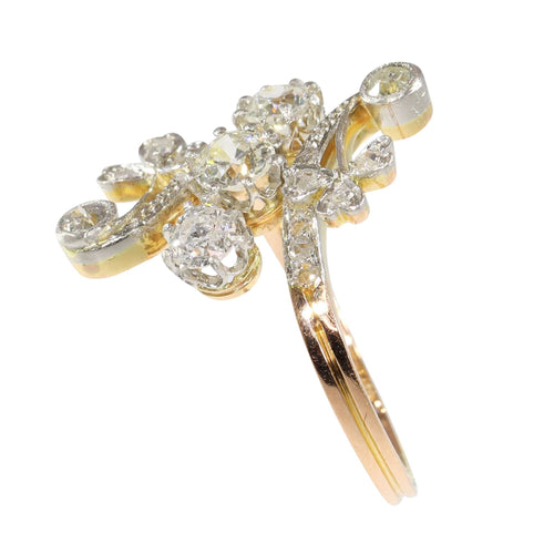 Bague 52 La Bague Diamant Vintage Belle Epoque 58 Facettes 24121-0294
