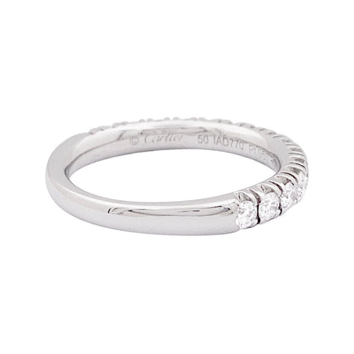 Bague 50 Alliance Cartier "Etincelle" platine, diamants. 58 Facettes 33980