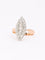 Bague marquise or rose diamants taille rose
