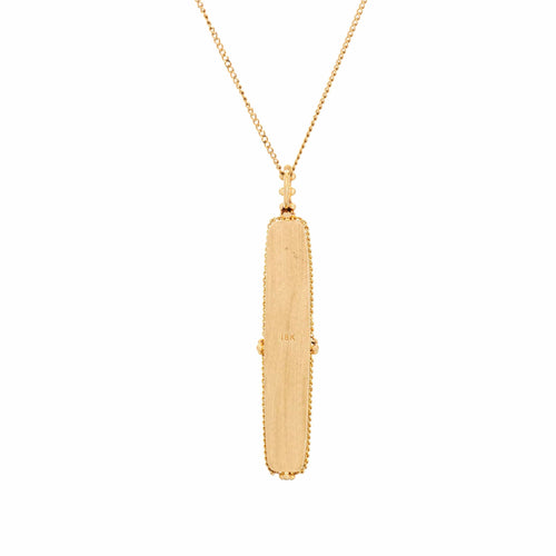 Collier Collier Opale Semi Noire Estate Or Jaune 58 Facettes