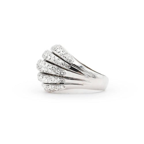 Bague Bague en or blanc avec diamants de 0,76 carat 58 Facettes