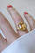 Bague Art Déco or jaune et blanc citrine 58 Facettes