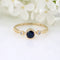 Bague 54 Anneau or jaune saphir diamants 58 Facettes CV139