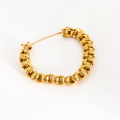 Bracelet Délicat Bracelet or jaune godronné 58 Facettes THI0216