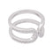 Bague 50 Bague Dinh Van "Maillon" or blanc, diamants. 58 Facettes 33882
