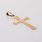Pendentif Croix en or rose strié 58 Facettes CVP131
