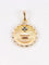 Pendentif AUGIS - Médaille amour ronde Plus qu'hier moins que demain or jaune rubis motif ovale 58 Facettes J519