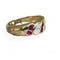 Bague 55 Bague jonc or jaune, rubis, diamants 58 Facettes 97