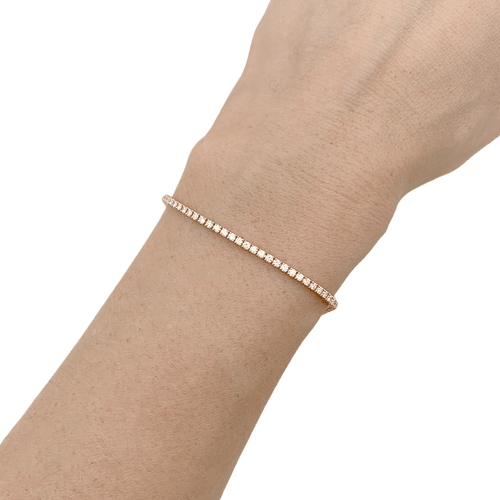 Bracelet Bracelet ligne tennis or jaune, diamants. 58 Facettes 34114