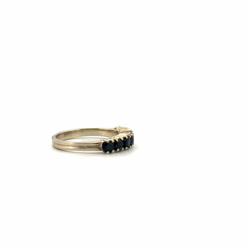 Bague 48 Alliance Demi-Tour Or Blanc & Saphirs 58 Facettes 40-GS34386-2